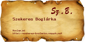 Szekeres Boglárka névjegykártya
