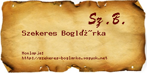 Szekeres Boglárka névjegykártya